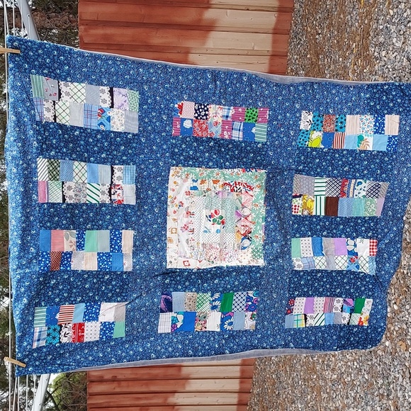 Handmade Vintage Quilt By Grandma